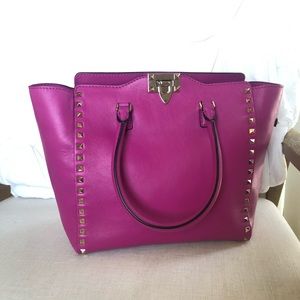 Valentino medium rockstud double handle tote